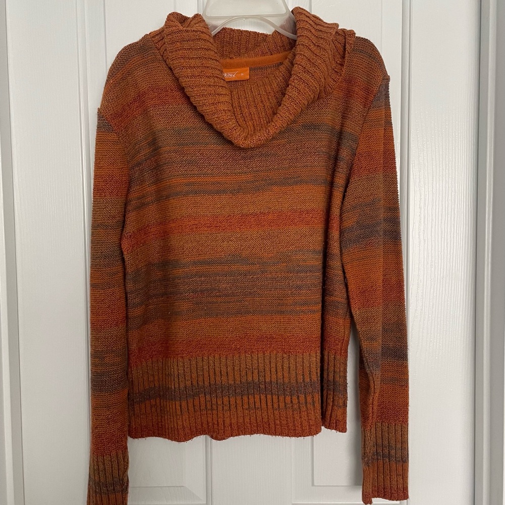 Orange turtle neck